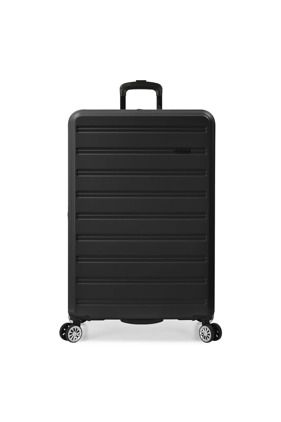 Snowcreek Hardside Expandable Spinner Luggage Set w/ USB Port, Black, 30" Checked Large