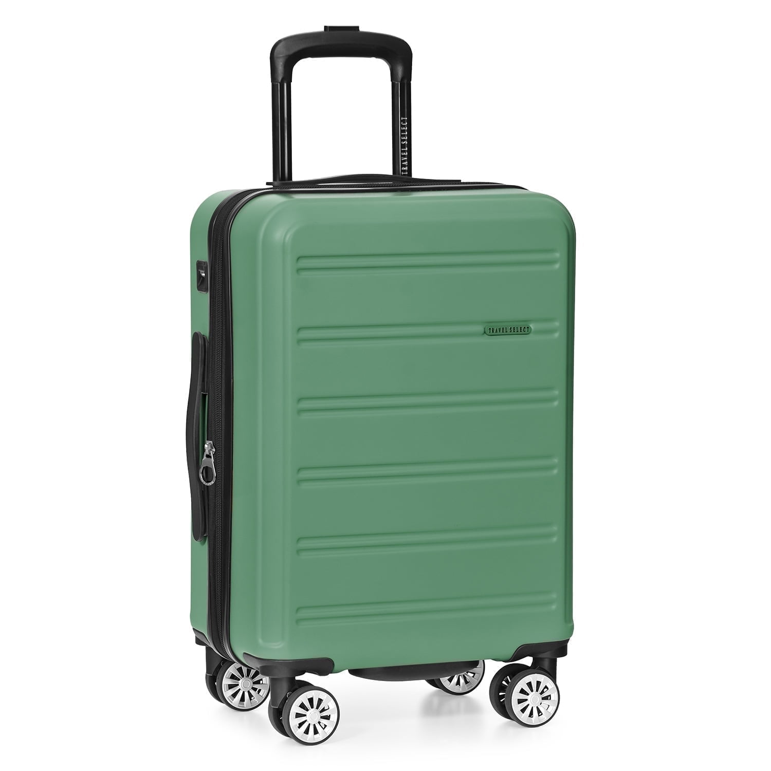 Travel Select Snowcreek Hardside Expandable Spinner Luggage Set w/ USB Port, Green, 21" Carry-on