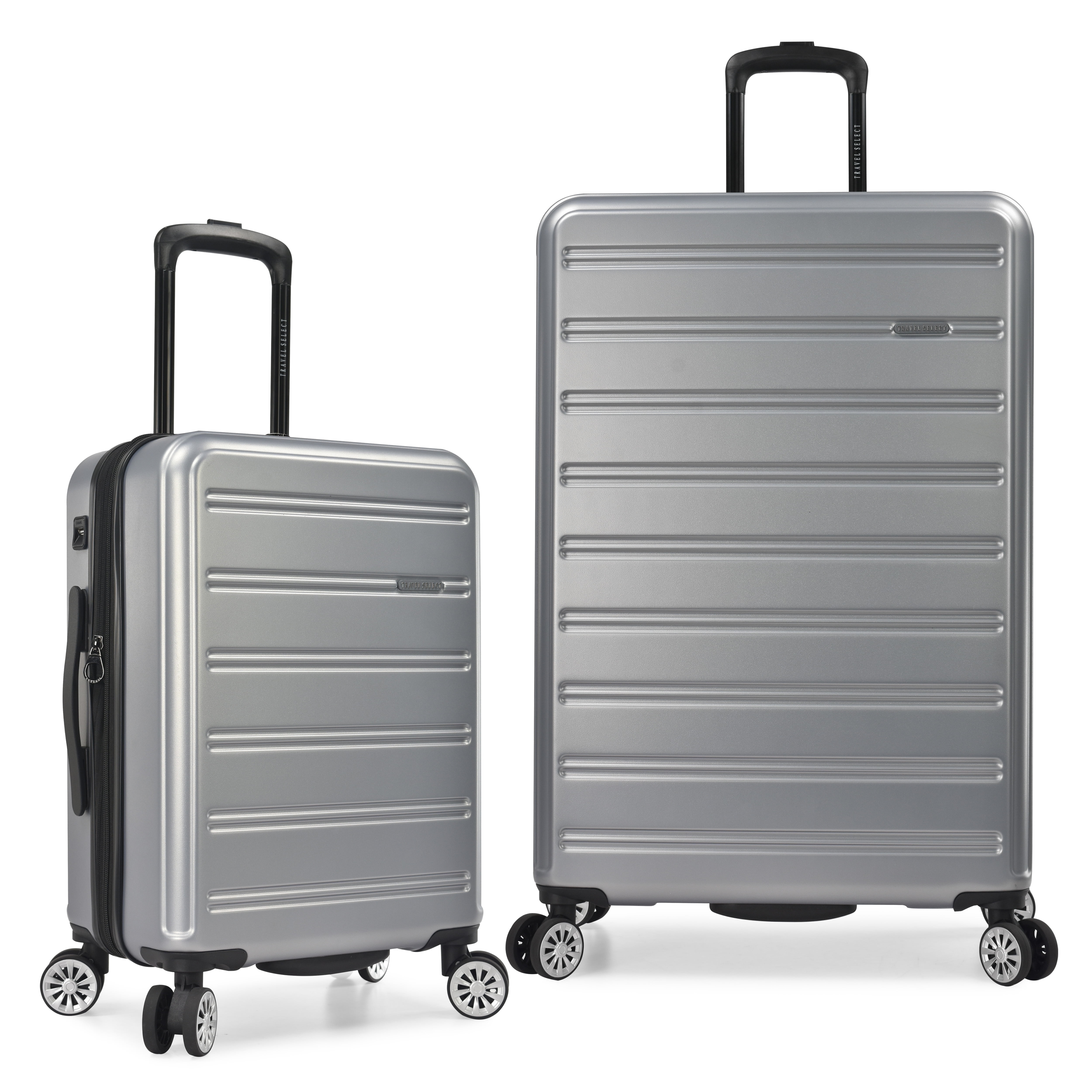 Travel Select Snowcreek Hardside Expandable Spinner Luggage Set w/ USB Port, Grey (2PC - 21" Carry-on, 30" Large)