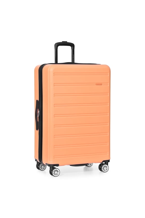 Snowcreek Hardside Expandable Spinner Luggage Set w/ USB Port, Tangerine, 30" Checked Large