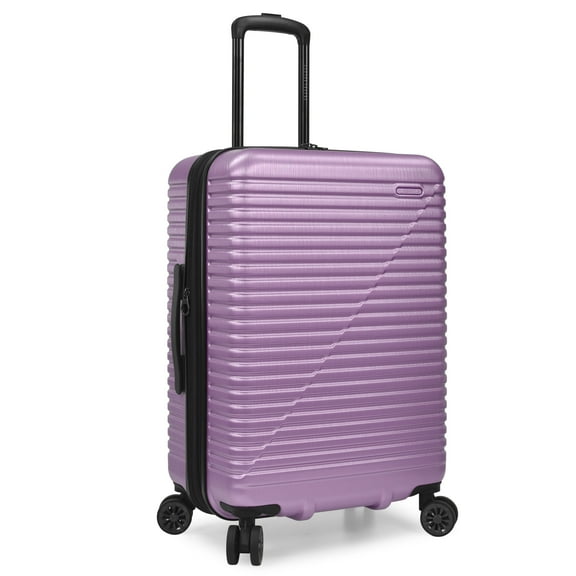 Travel Select Sunny Side Hardside Spinner Luggage with Spinner Wheels, Lavender, 26" Medium Checked