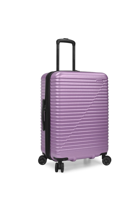Sunny Side Hardside Spinner Luggage with Spinner Wheels, Lavender, 26" Medium Checked