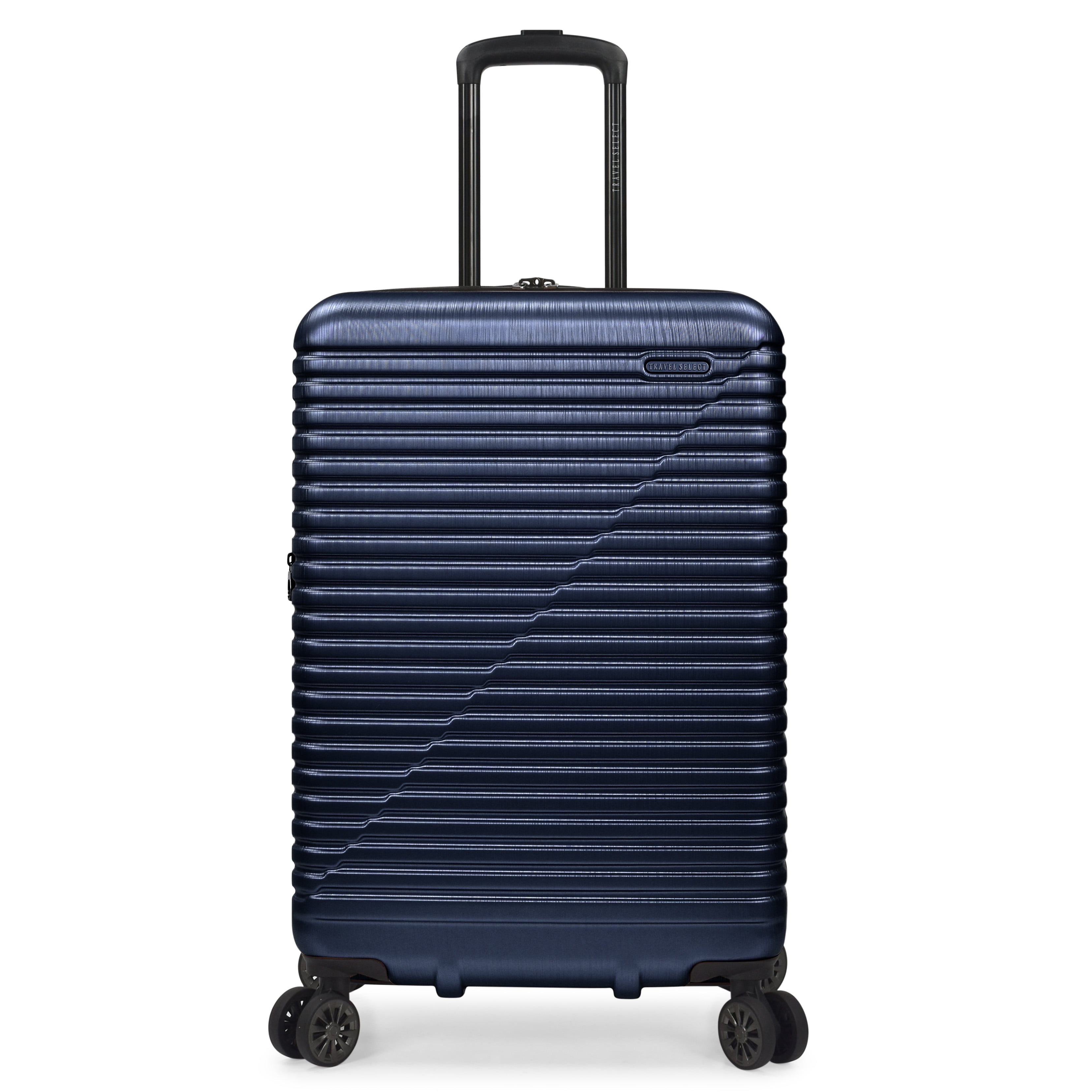 Travel Select Sunny Side Hardside Spinner Luggage with Spinner Wheels, Navy, 26" Medium Checked