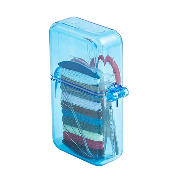 Travel Sewing Kit in Case, Portable Mini Sewing Kit for Emergency Repairs, Small Sewing Kit for Travel Bag Purse, Basic Sewing Notions for Quick Fixes, Blue