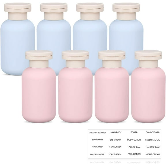 Travel Shampoo Bottle, Empty Plastic Squeeze Bottles 3.4oz with Flip Cap, Lotion Container for Toiletries