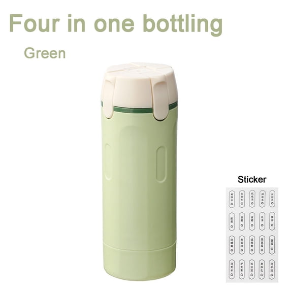 Travel Shampoo Bottle Set 4 in 1 Refillable Dispenser for Shampoo Body Wash , Leak Proof Portable Toiletry Container for Airplane Carry On
