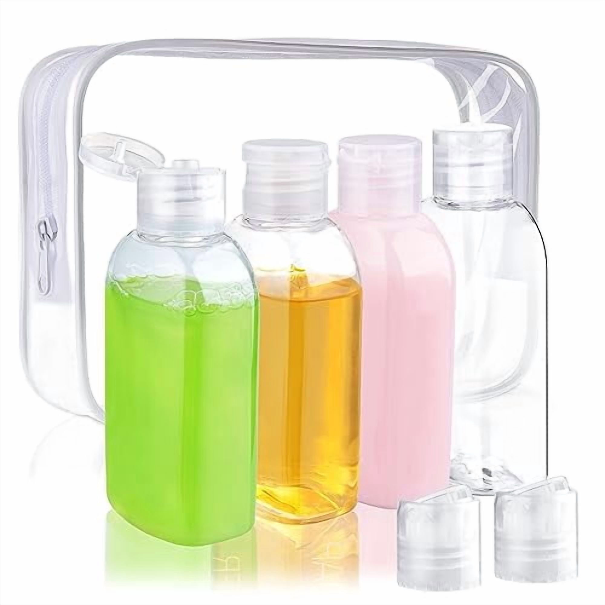 Travel Shampoo Bottles 4pcs 3.4oz TSA Approved Leak Proof Empty Containers with Flip Cap