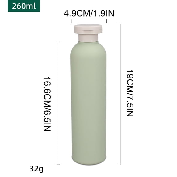 Travel Shampoo Bottles | Leak-Proof Toiletry Containers for Lotion & Conditioner | 200ml to 500ml Refillable HDPE Plastic Bottles for Home, Bathroom & Vacation