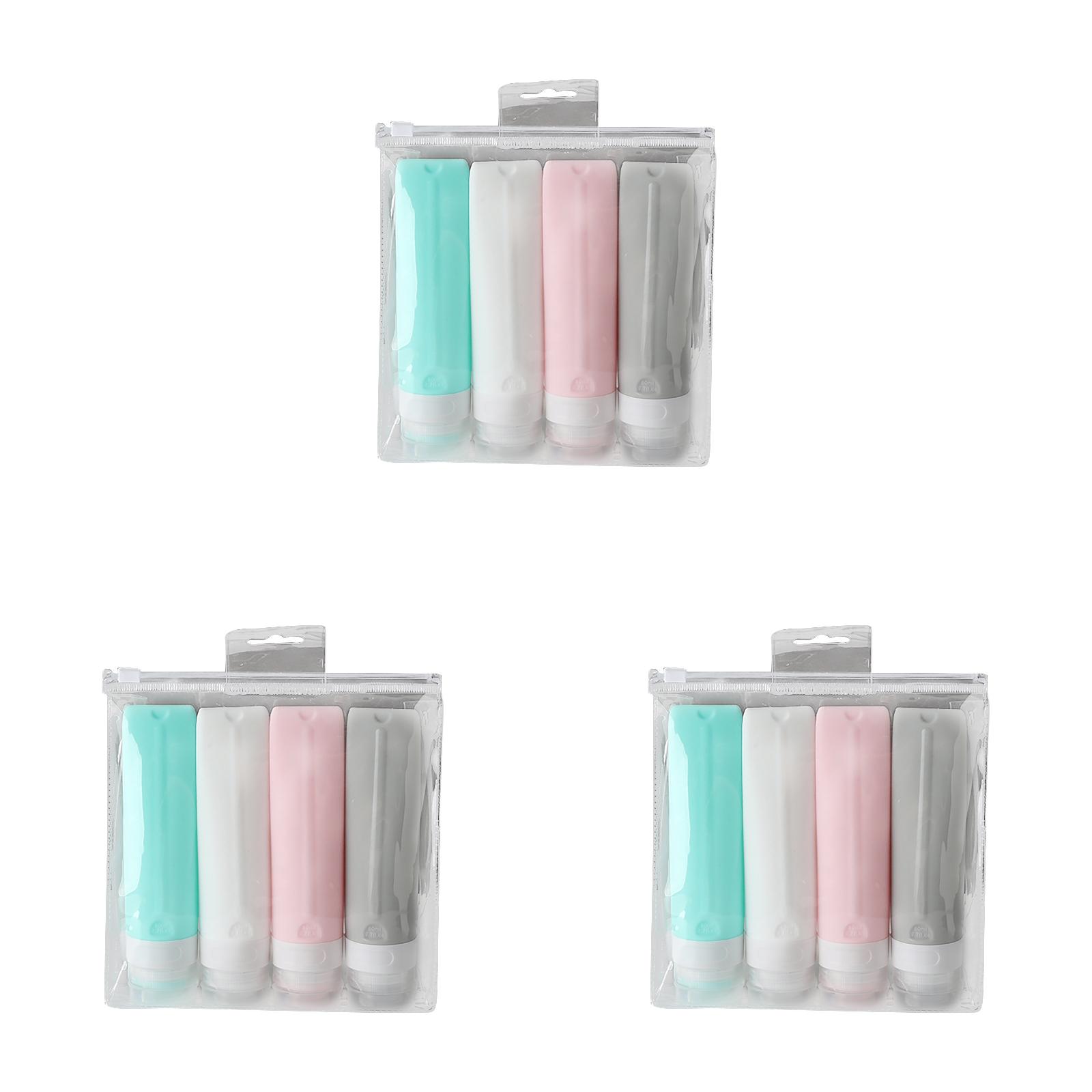 Travel Shampoo Container Empty Bottles for Shampoo And Conditioner Travel Size Toiletries Containers Small Silicone Bottles for Hand 2oz Shampoo And Conditioner Holder Travel Toiletries Containers