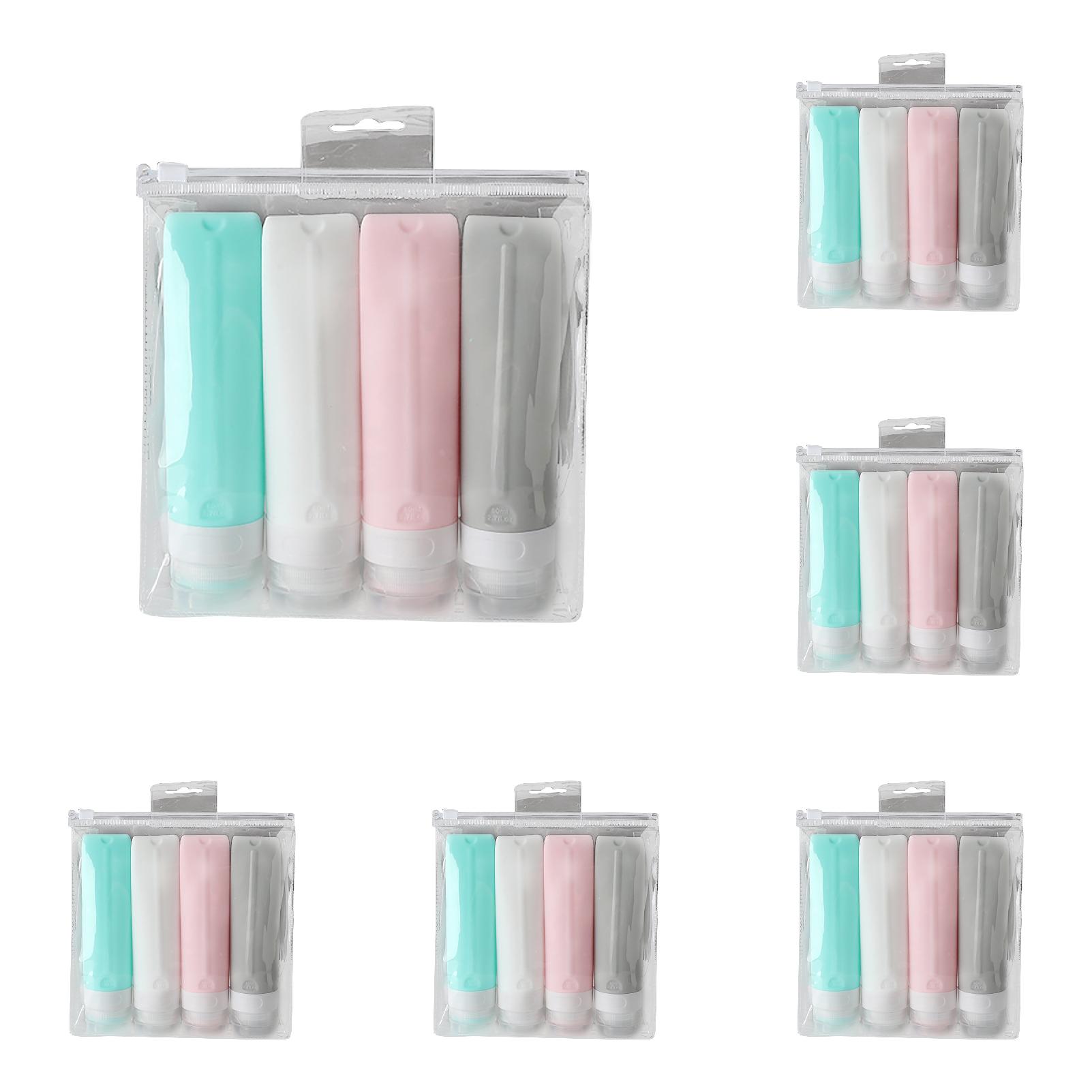 Travel Shampoo Container Empty Bottles for Shampoo And Conditioner Travel Size Toiletries Containers Small Silicone Bottles for Hand 2oz Shampoo And Conditioner Holder Travel Toiletries Containers