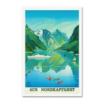 Travel Ship 123' Canvas Art by Vintage Lavoie