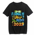 thumbnail image 1 of Travel Ship T-shirt Beach Island Friends Vacation Mexico 2023 Short Sleeve O-Neck Top Black Medium, 1 of 4