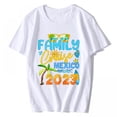 thumbnail image 1 of Travel Ship T-shirt Beach Island Friends Vacation Mexico 2023 Short Sleeve O-Neck Top White 2X-Large, 1 of 4