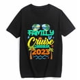 thumbnail image 1 of Travel Ship T-shirt Beach Island Girlfriend Vacation Caribbean 2023 Short Sleeve O-Neck Top Black Medium, 1 of 4