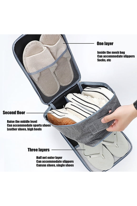 Travel Shoe Bag, Portable Shoe Organizer, Water-Resistant Storage Pouch for Multiple Pairs, Suitcase Packing Solution, Frequent Travelers