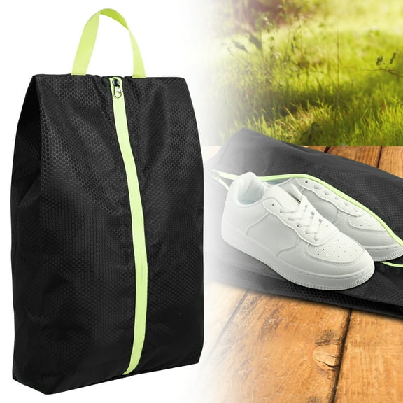 Travel Shoe Bag Smell Proof Soccer Cleat Bags with Active Carbon Fabric Waterproof Travel Shoe Organizer with Zipper Closure Handle for Sports