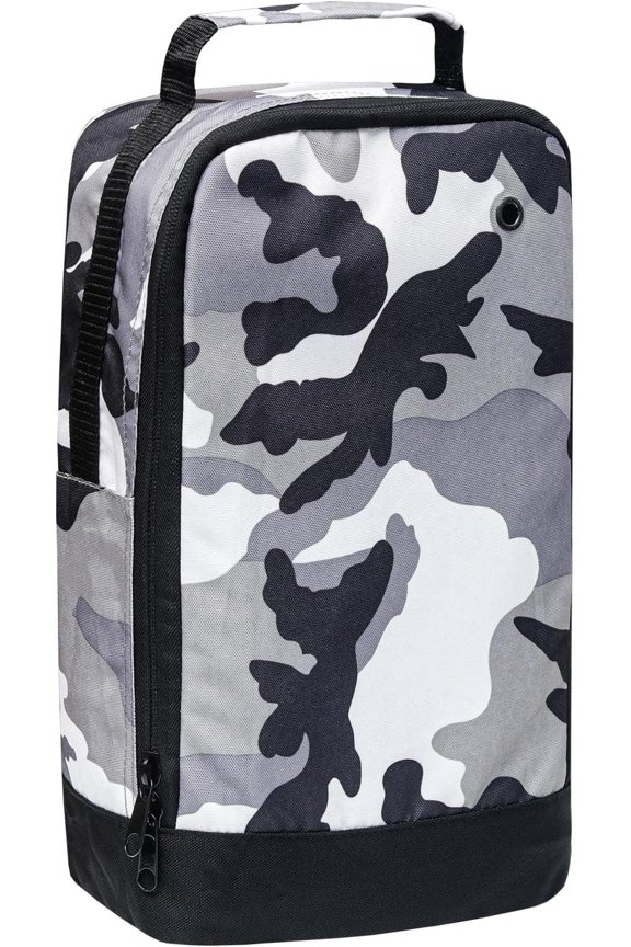 Travel Shoe Bag with Zipper Pocket Water Resistant Golf  Boot Bag Carry Strap Handle (Football Boot Bag, Urban Camo)