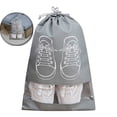 thumbnail image 1 of Travel Shoe Bags with Clear Window, Portable Dustproof Shoe Storage Organizer for Men and Women, Reusable Drawstring Shoe Pouch for Packing in Luggage, 1 of 5