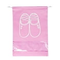 thumbnail image 1 of Travel Shoe Bags with Drawstring, Non-Woven Shoe Storage Organizers for Men & Women, Large Portable Shoe Pouches with Transparent Window for Sports Sneakers, Home & Luggage Organization (1 Pack), 1 of 1