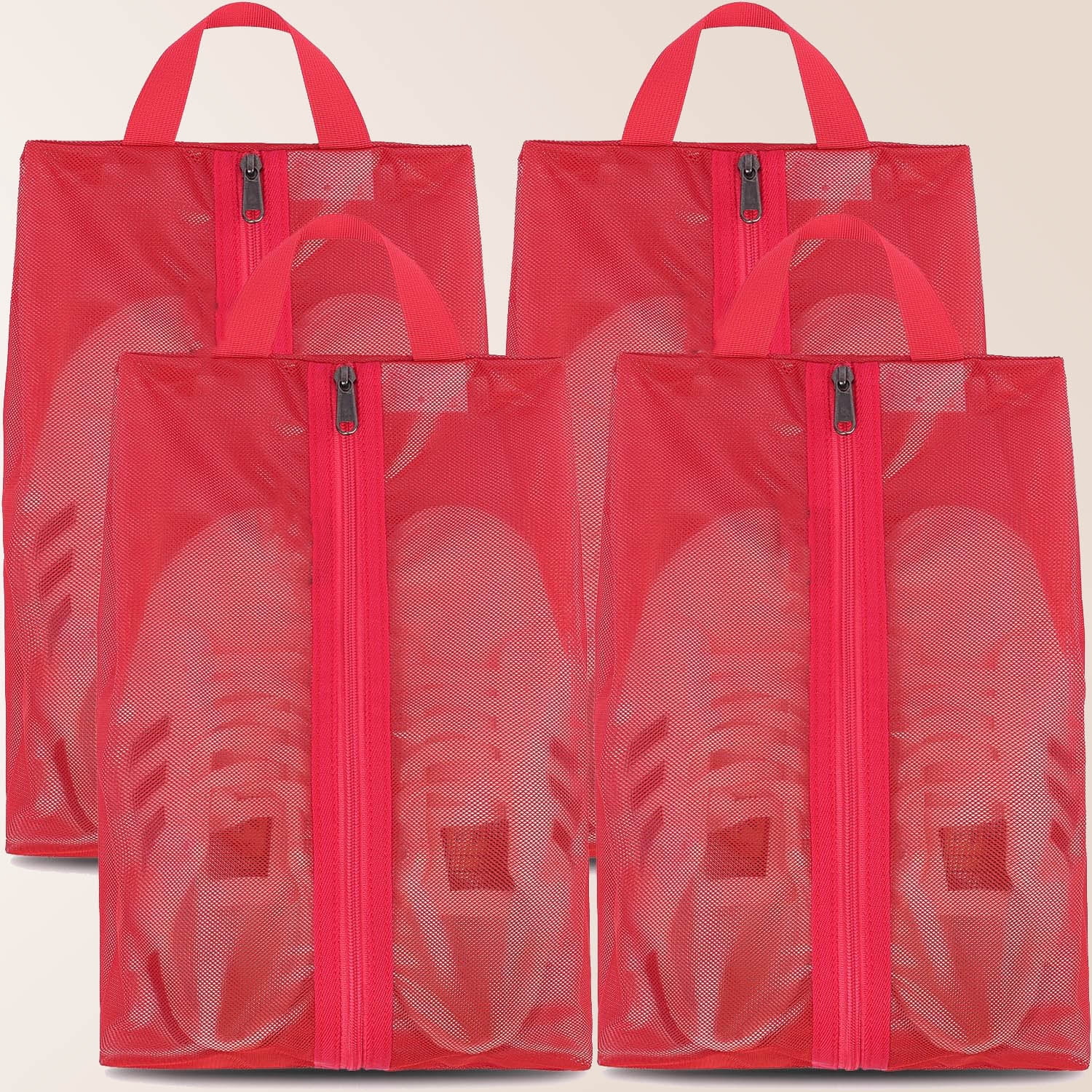 Travel Shoe Bags, Water Resistant TPU Mesh, Sturdy YKK Zipper, Shoes Storage Bag, Shoes Packing Organizer, Unisex Shoe Pouch for Travel or Home Storage