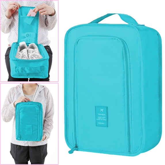 Travel Shoe Organizer Bag for Suitcase - Foldable Shoe Storage Case for Men Women - Portable Hand Carry Clothes Organizer for Business Trips Weekend Getaway - Multipurpose Packing Cube for Luggage