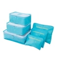 thumbnail image 1 of Travel Six-piece Storage Bag Set Travel Suitcase Storage Bag Clothing Packing Bag Storage Bag(One Size,Sky Blue), 1 of 2