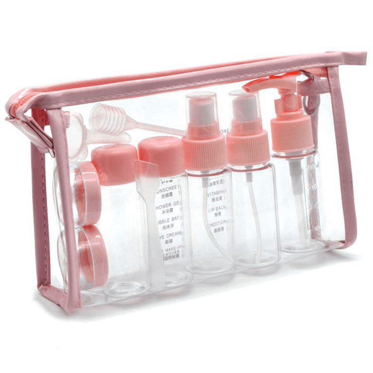 Travel Size Bottles for Toiletries 11 Pack Toiletry Bottles Leak Proof Travel Kit for Women Men Clear Toiletry Bag Shampoo Conditioner Lotion Skincare