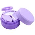 thumbnail image 1 of Travel Size Containers, 3 in 1 Travel Silicone Makeup Containers for Toiletries Shampoo Lotion Refillable Empty Jars with Spoon, Portable Containers for Trinkets Pills, including 3 Dispensers, Purple, 1 of 9
