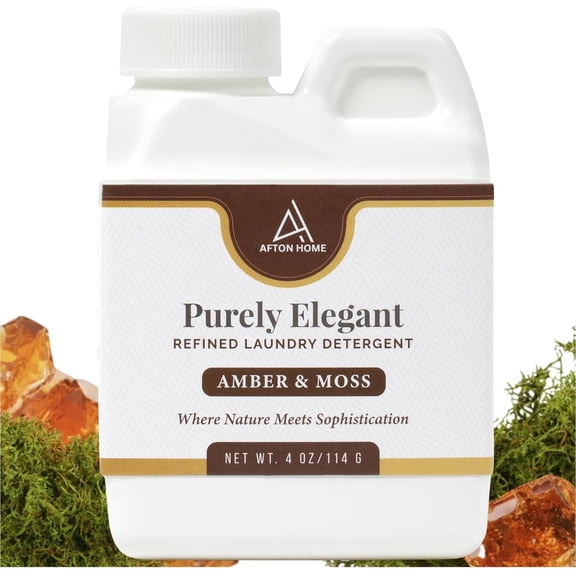 Travel Size Elegant Luxury Plant-Based Laundry Detergent Amber & Moss Scent, 4oz by , Biodegradable, Highly Concentrated, Sensitive Skin Safe, Eco Travel Size, Paraben Free, HE