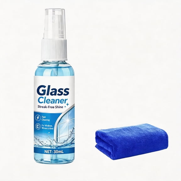Travel Size Glass Cleaning Spray 30ml 50ml No Streak Cleaner for Shower Glass Table Auto Windows Household Mirrors
