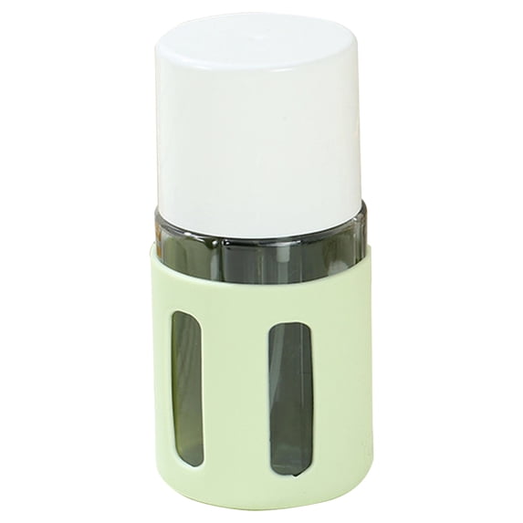 Travel Size Leakproof Dispenser Bottle Set, Round Green, For Shampoo Lotion And Conditioner, Portable 4-Pack For Toiletries And Travel