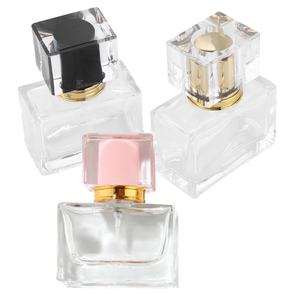 Travel Size Perfume Bottles 3 Pcs Old Fashioned Terrarium Dispenser Sample Glass