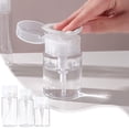 thumbnail image 1 of Travel Size Push Pump Bottle, Transparent Refillable Liquid Container for Makeup Remover Lotion Alcohol Nail Polish Remover, Leakproof Portable Travel Bottles, Topliu, 1 of 6
