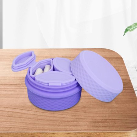 Travel Size Small Cream Jars Jewelry Storage Case Silicone with Sealed Lid Reusable Makeup Sample Containers 12ml Empty Cosmetic Containers Violet