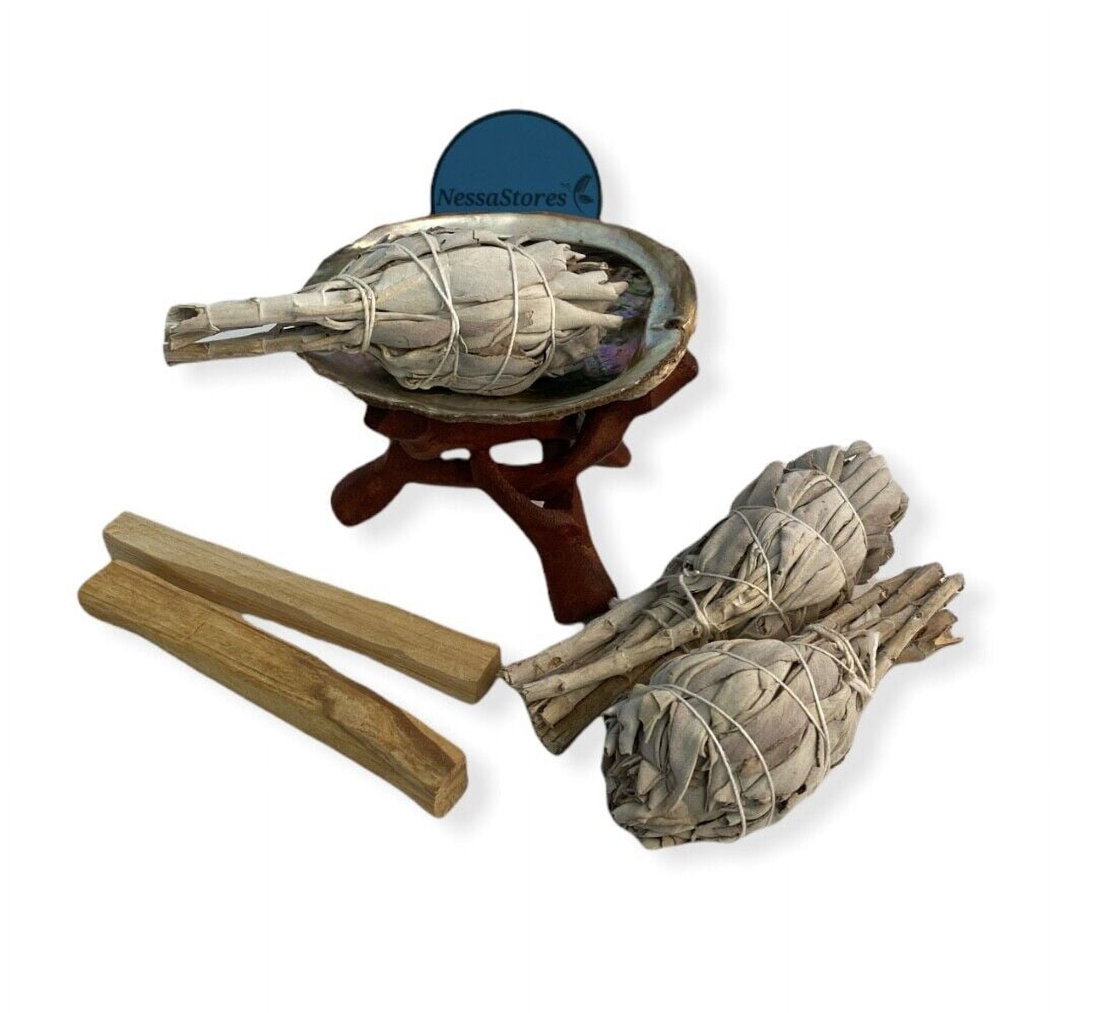 Smuge Shell Travel Size Smudge Kit - Shell + Stand + Sage + Palo Santo (3 Kits) #JC ...