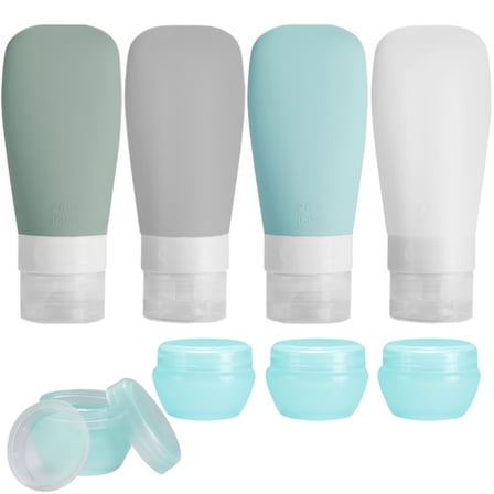Travel Size Toiletries Bottles TSA Approved Silicone Tubes Comestic Jars Leakproof Travel Containers Set for Shampoo Conditioner Liquids Vonpri