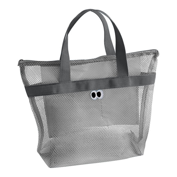 Travel Size Toiletries Mesh Beach Bag 14.17x12.2Inch Portable Storage Bag for Swimming Pool with Travel Toiletry Bag