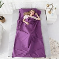 Travel Sleep Sack for Adults - Lightweight Compact Sleeping Bag Liner, Breathable Cotton Blend Portable Camping Sheet for Hostels, Hotels, Hiking, Business Trips, Airplanes, Trains & Outdoor Use