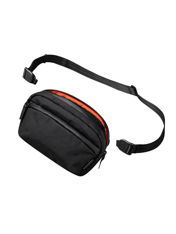 Travel Sling Bag 1L for Men, Detachable Strap Converts to Pouch, Phone Sleeve, Hidden Rear Pocket, YKK Zippers