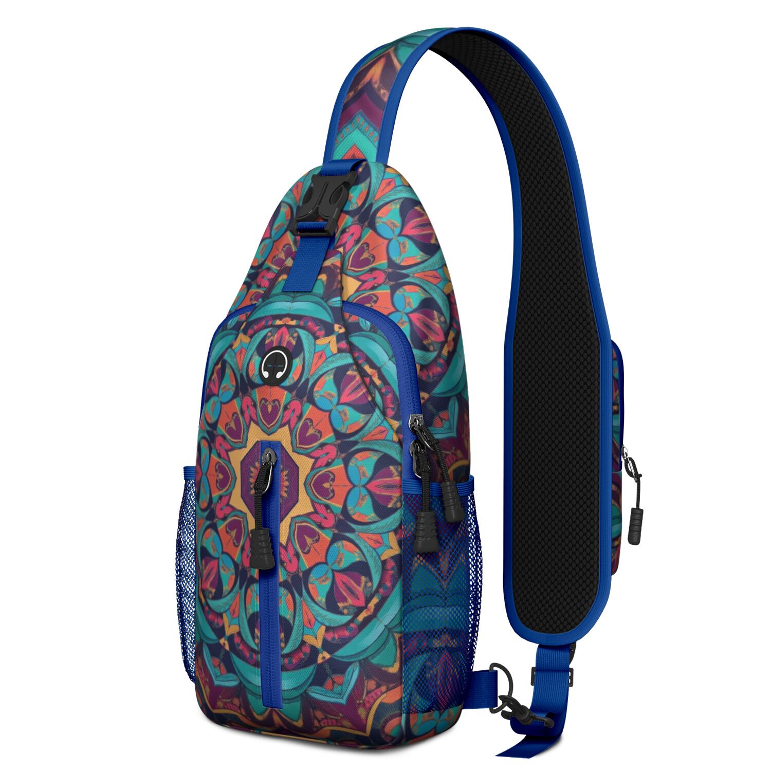 Travel Sling Bag Mandala Hiking Sling Backpack Backpack Purse for Men Women
