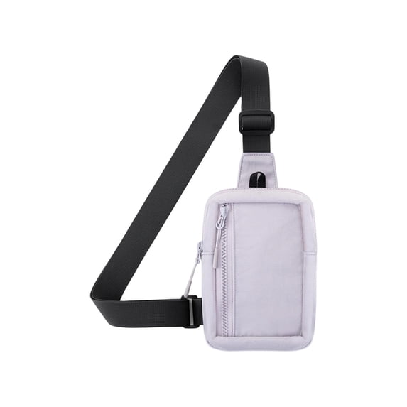 Travel Sling Bag for Men & Women, Crossbody Multipocket Chest Bag with Anti-Theft, Small Chest Bag Casual Trendy Waterproof Lightweight Phone Crossover Daypack - Gray