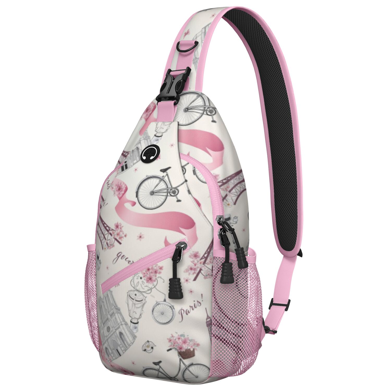 Travel Sling Bag Paris Travel Sling Bag Shoulder Backpack Travel Chest Pack for Men Women