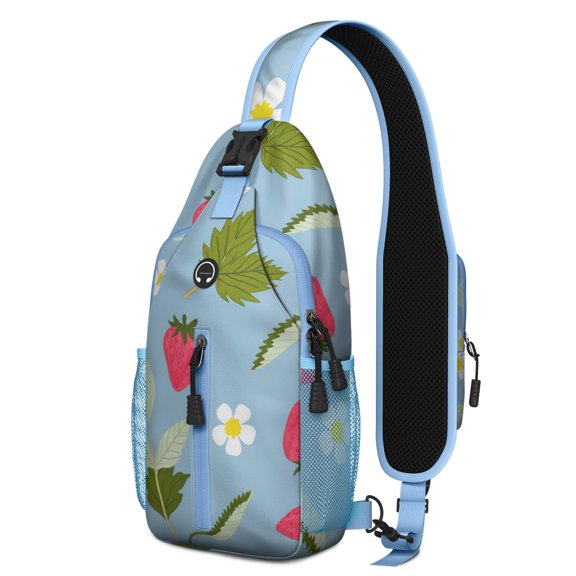 Travel Sling Bag Trendy Sling Backpack Strawberry Travel Backpack Backpack Purse for Women Men