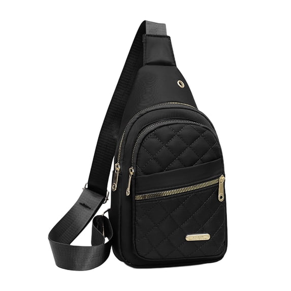 Travel Sling Bag for Women – Waterproof Crossbody Chest Pack with USB Charging Port, Large Capacity Anti-Theft Front Backpack for Hiking, Gym & Daily Use (Black)