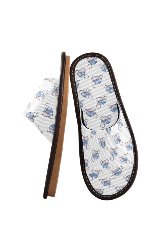 Travel Slippers for Women Men Lightweight Sandals Indoor Outdoor Slides Cartoon Turtle Pattern