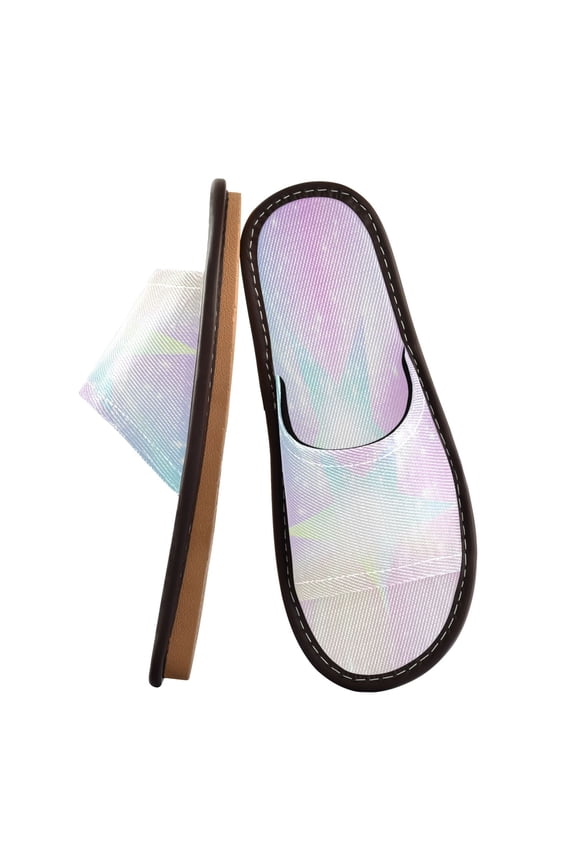 Travel Slippers for Women Men Lightweight Sandals Indoor Outdoor Slides Rainbow Gradient Stars