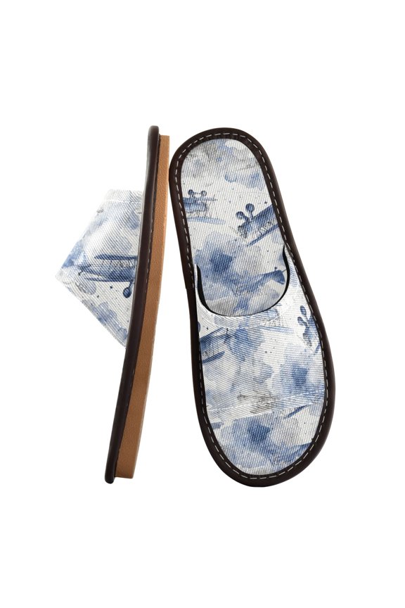 Travel Slippers for Women Men Lightweight Sandals Indoor Outdoor Slides Watercolor Vintage Planes