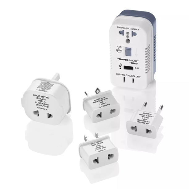 Travel Smart All-In-One Multiple Socket Adapter And Converter Set With ...