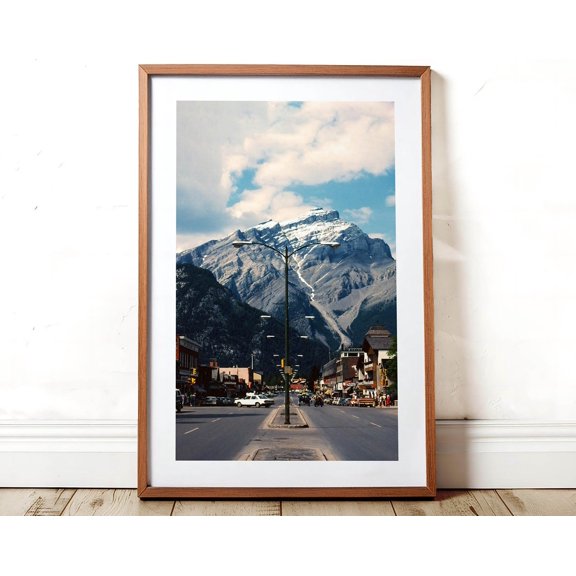 Travel Snapshot Banff Print Banff Art Wall Decor Alberta Canada Wall Art Gift For Traveler Outdoorsy Rustic Scenery Np Wall Art, Modern Wall Decor, 12x18 UNFRAMED