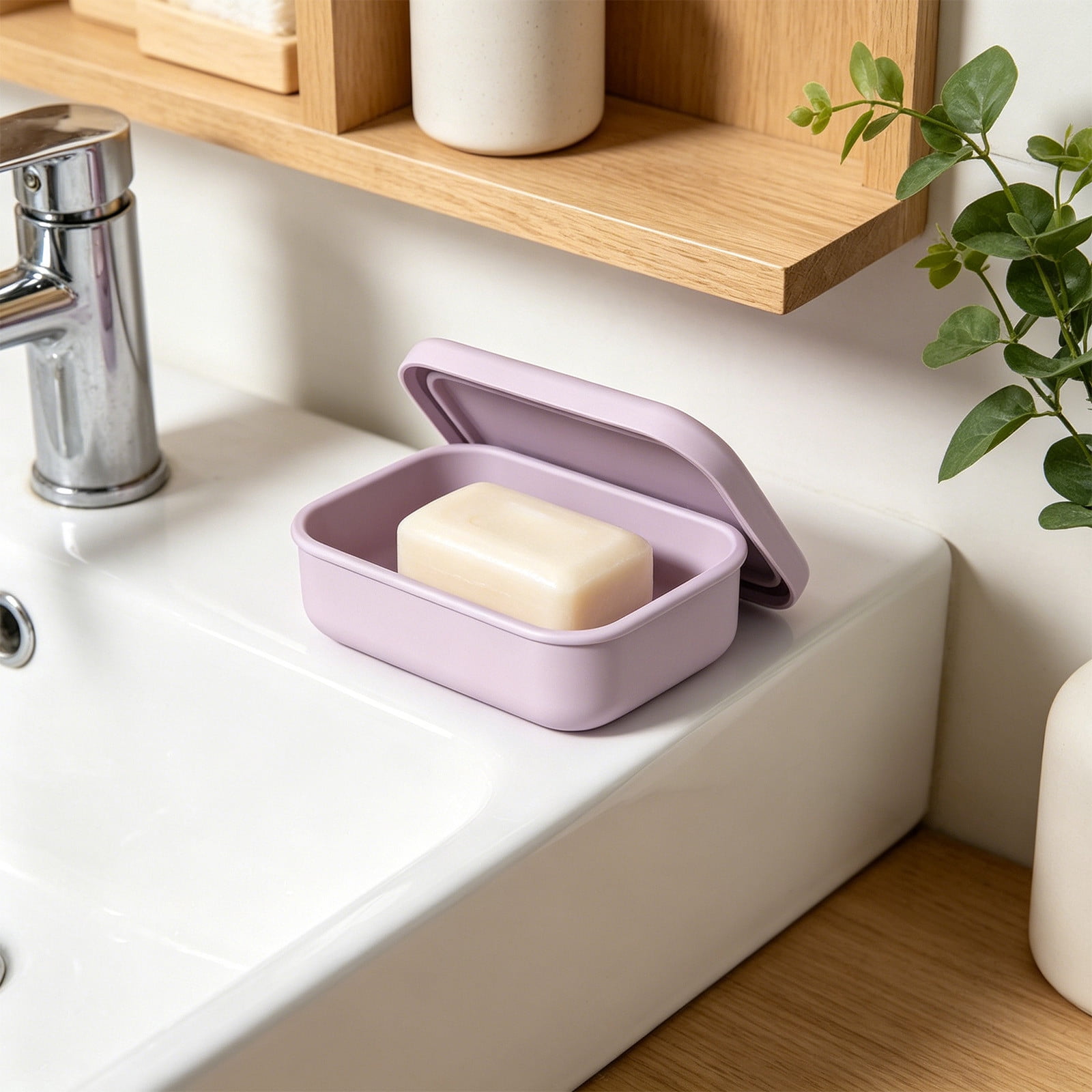 Travel Soap Box, Silicone Soap Container with Drainage Holes, Foldable ...